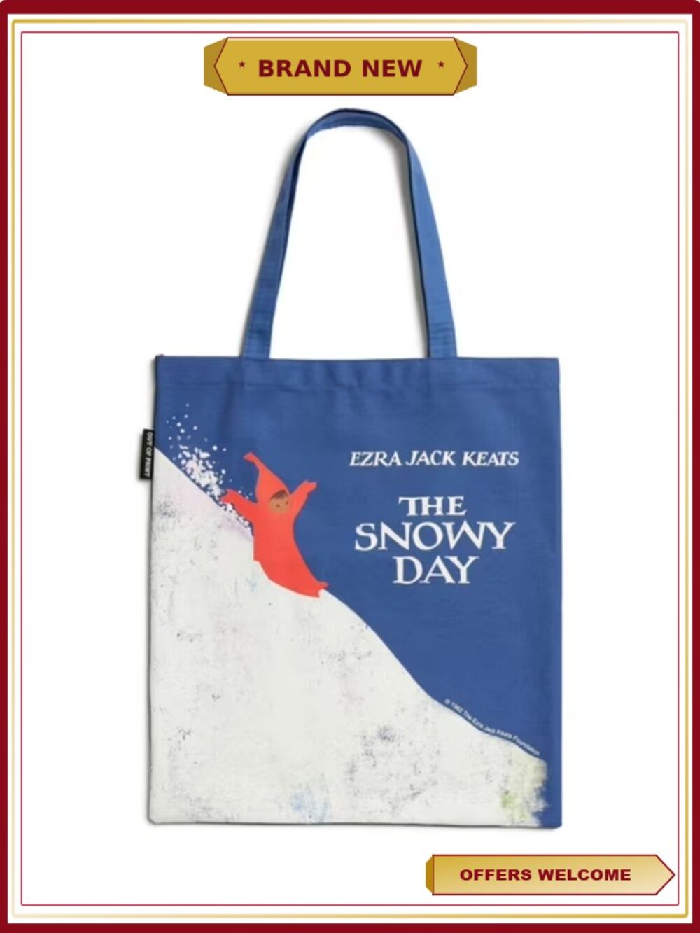 The Snowy Day Canvas Tote Bag with Inner Pocket